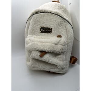 Bearpaw Off White Shearling Mini Backpack